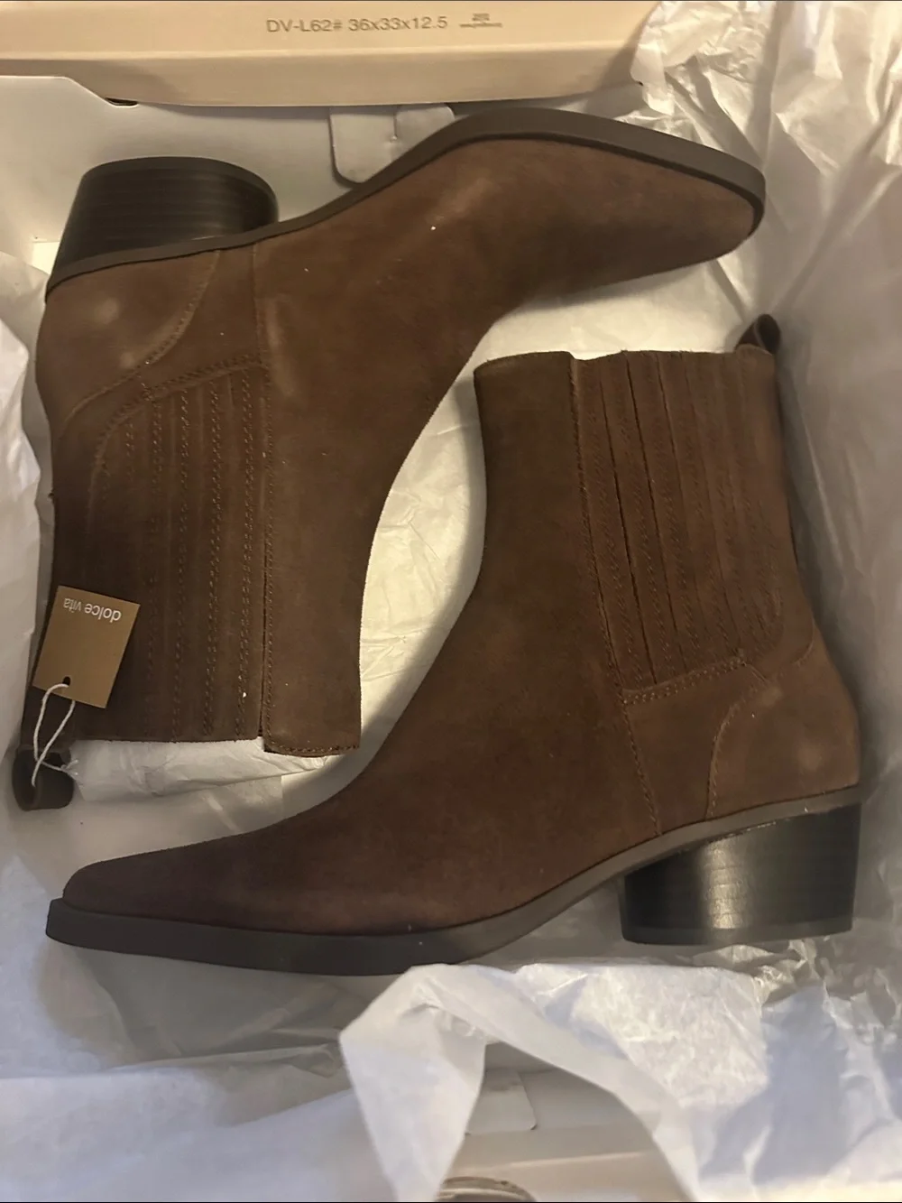 Dolce Vita Taupe Suede Chelsea Ankle Boot